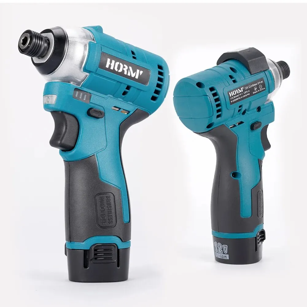 Hormy 120N.m Brushless Impact Screwdriver Cordless Electric Drill 1/4\