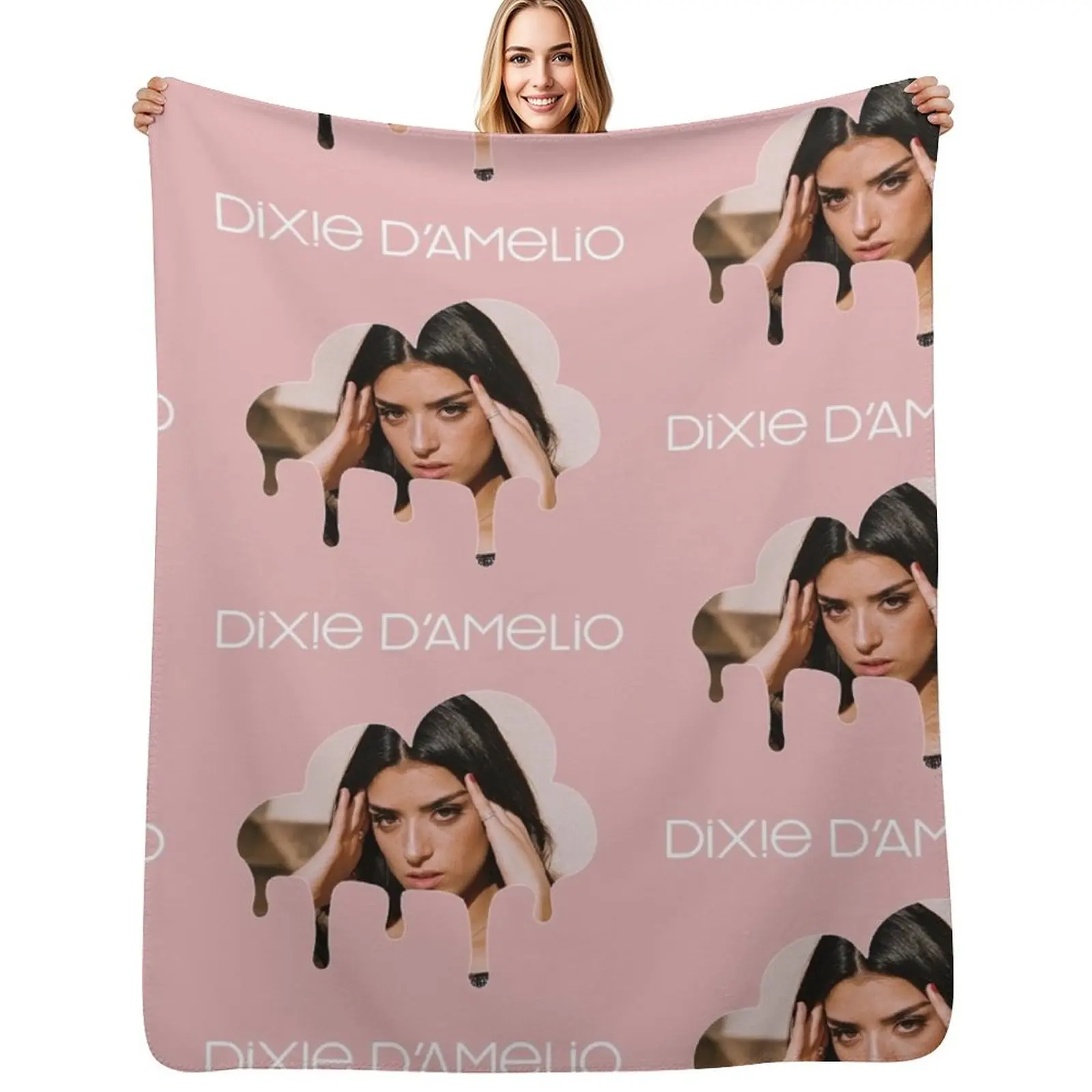 Dixie D'Amelio Logo 2 Throw Blanket Warm Throw Blanket Gift for Anniversary