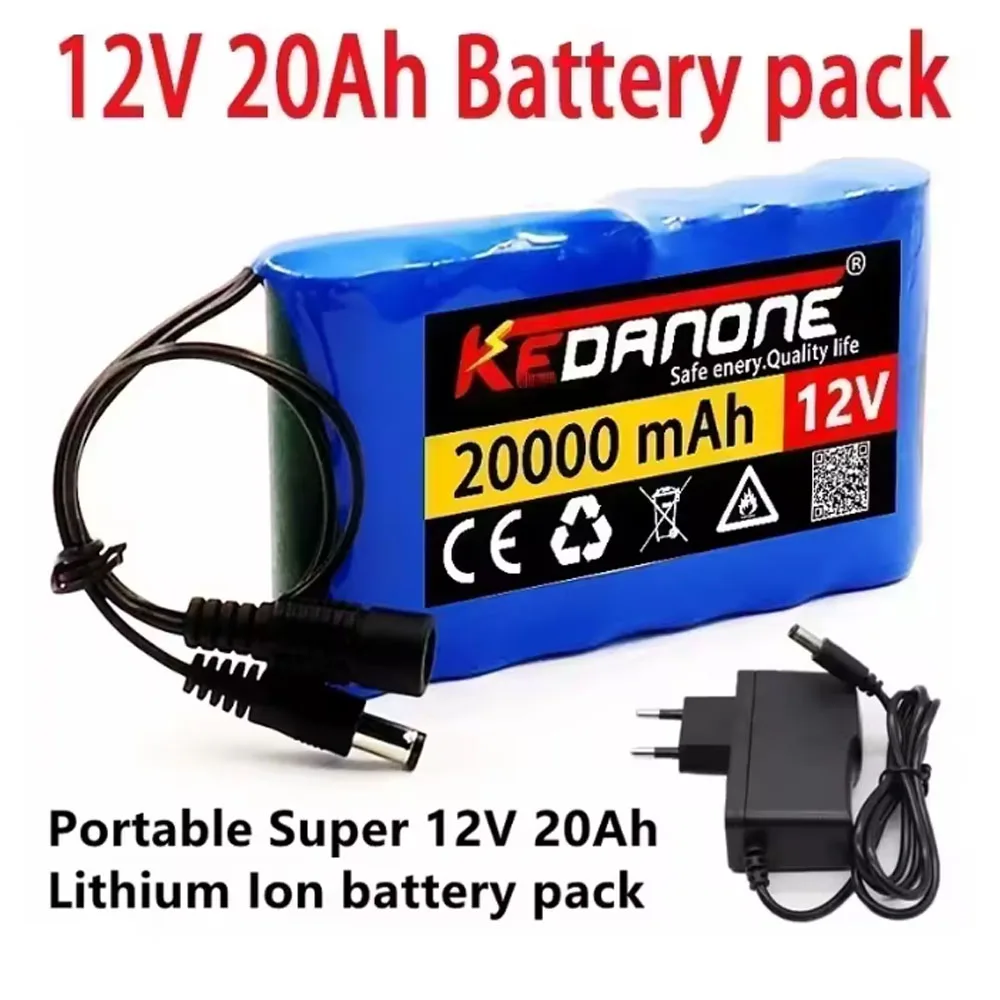 🔥 (Szybka dostawa) Akumulator litowo-jonowy 18650 3S2P 12V 30Ah, do monitora kamery CCTV DC + ładowarka 12,6V