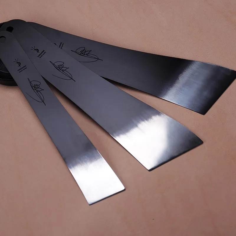 YORKSHINEE 수제 가죽 접착 도구, DIY 가죽 공예용 용수철 스틸, 접착제 도포용 스크래핑 플레이트, 0.6mm 두께