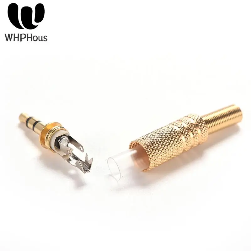 1Pcs 3.5mm Stereo Audio Jack Plug Mini 1/8Inch Jack Plug Headphone Male Plug Coax Cable Audio Adapter Connecter Soldering