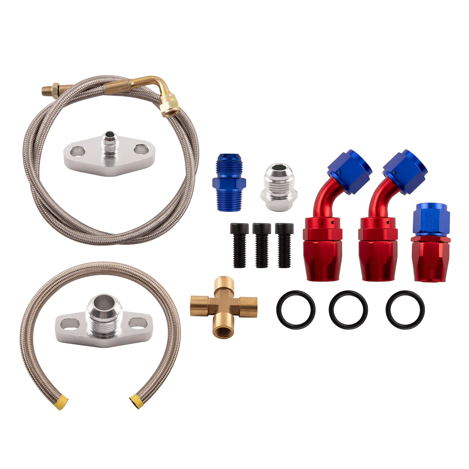 GT35 GT3582 Universal Turbocharger & Parts Turbo Kit for 2.5-6.0L Engine 7.5-14.5 PSI T3 Ar.70/63 + Intercooler