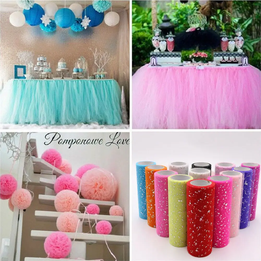 25/100 Yard 15 cm Organza tissu décor de mariage Tulle rouleau Tutu jupe fille bébé douche fête événements Tulle décoration artisanat cadeaux