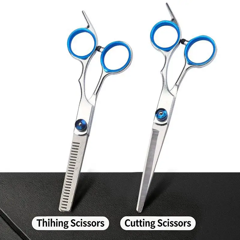 Professionelles Friseurscheren-Set 6 Zoll Inklusive Schneidescheren und Effilierscheren für Friseursalon, Barbier und Haarpflege zu Hause – Detail 15