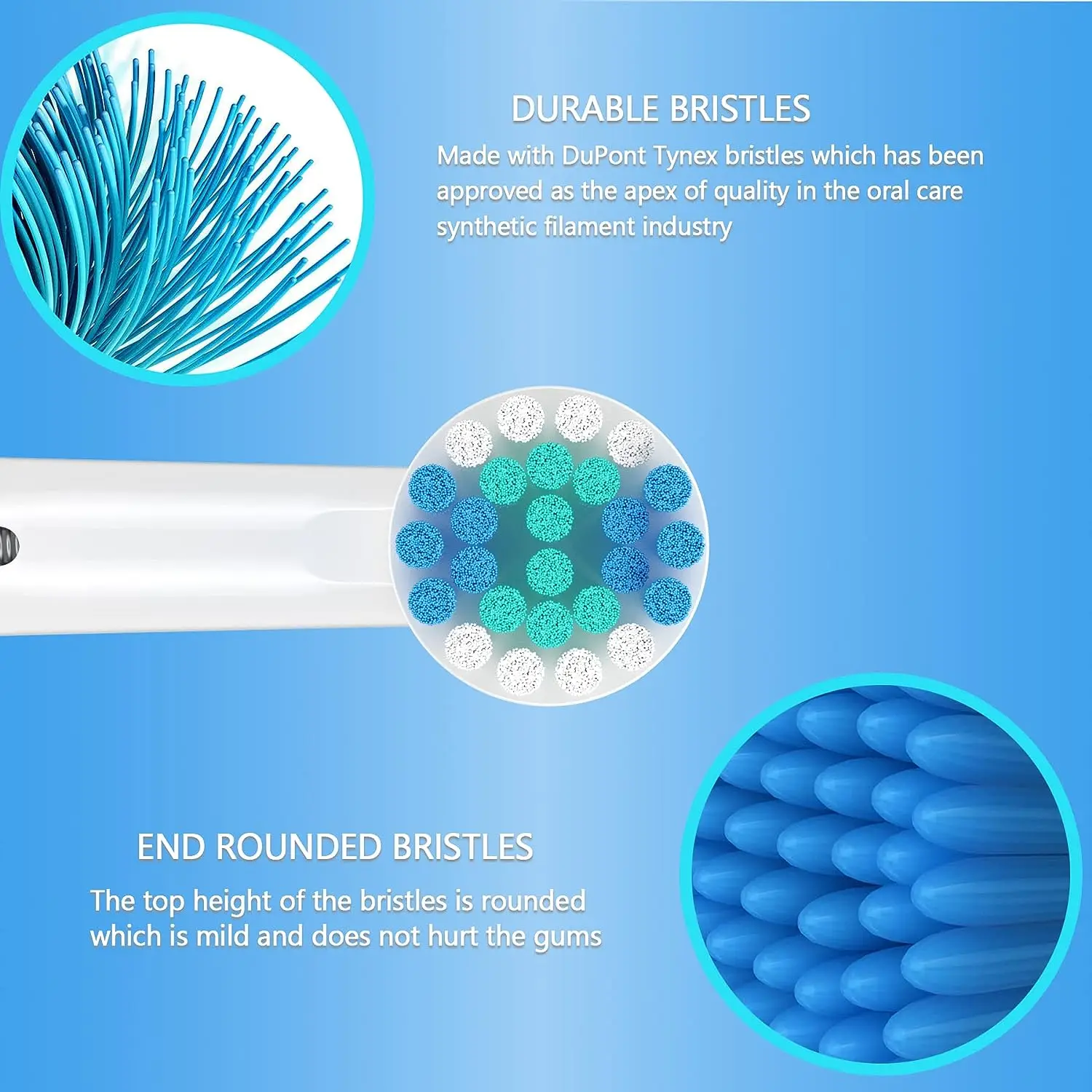 Têtes de brosse à dents électrique, 20 pièces, compatibles avec Oral B Braun 12 Cross Action 8, têtes de rechange de nettoyage de précision pour Oral B