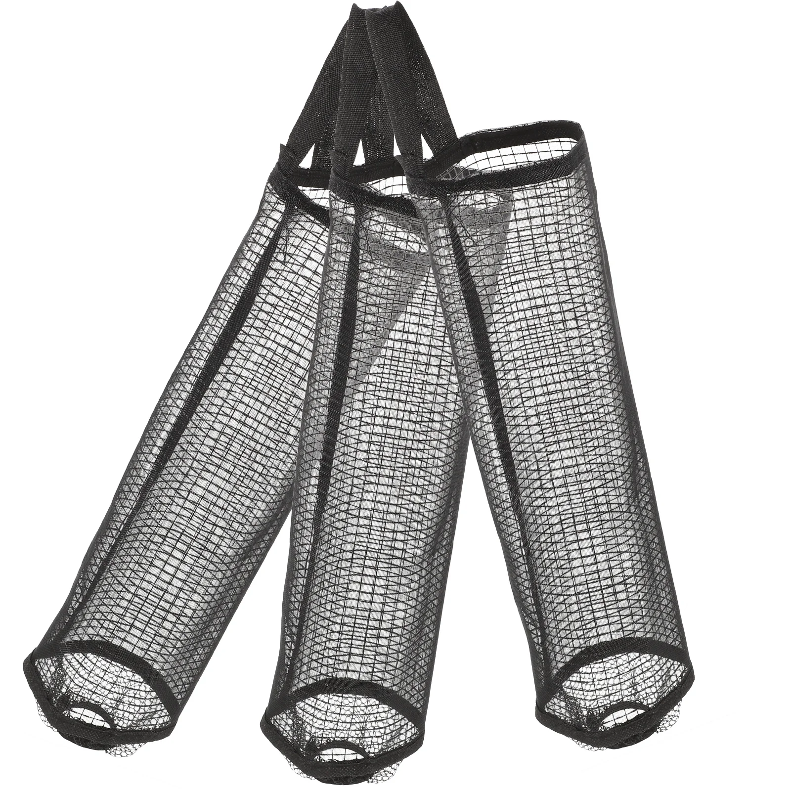 

3pcs Kitchen Plastic Bag Holder Nylon Grocery Shopping Bags Reusable Wall Hanging Large Capacity Organizing Dispenser