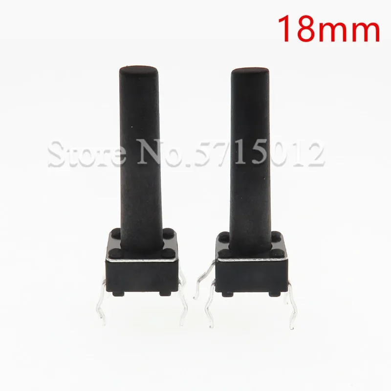 200pcs/lot 6*6*18MM Micro touch Switches 4pin Push Button Switch Tactile Tact Switch black copper feet