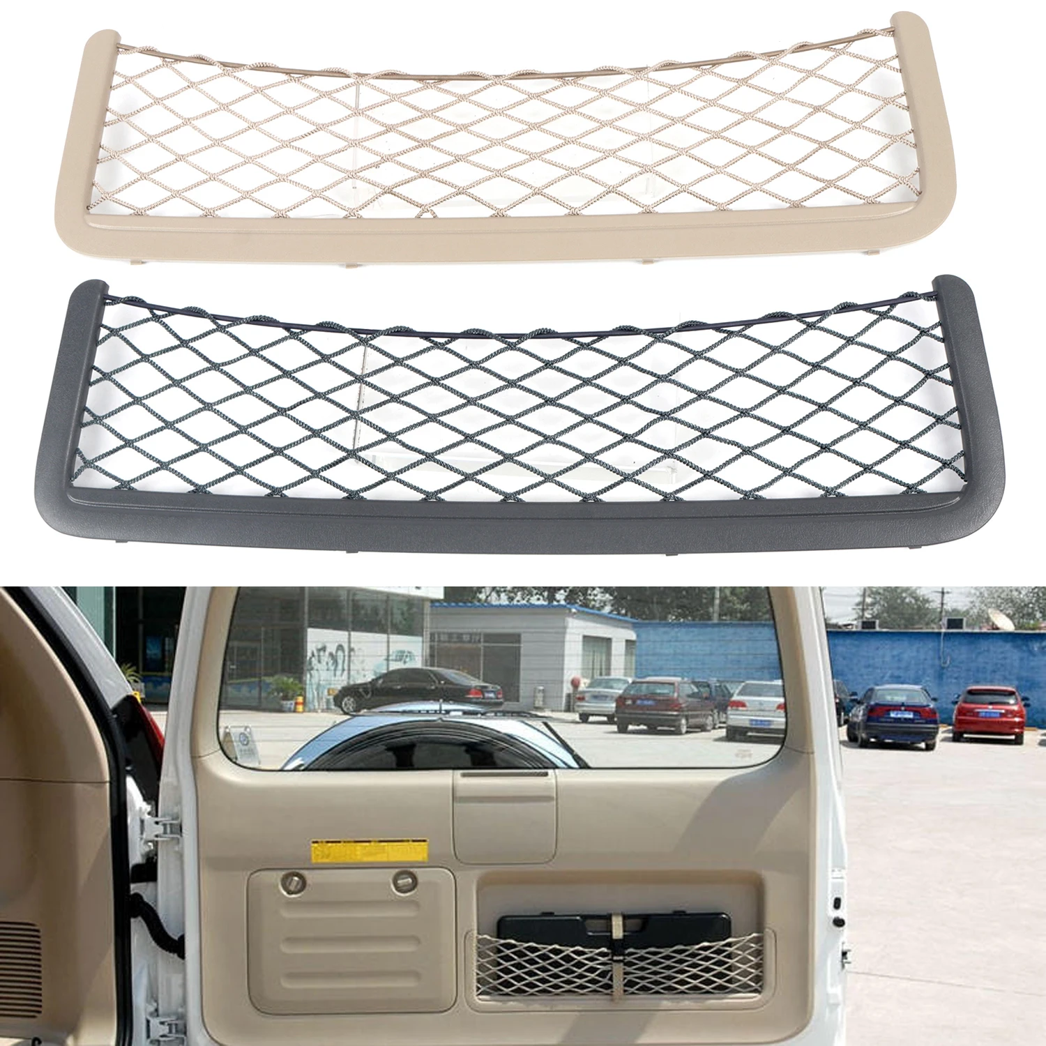 Car Accessories For Toyota Prado LC120 2003 2004 2005 2006 2007 2008 2009 Rear Tail Door Toolbox Pocket Cage Storage Net 1pcs