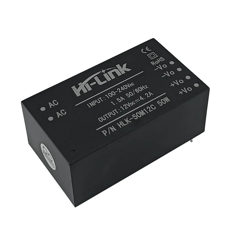 

Бесплатная доставка HLK-50M09C/50M12C/50M15C/50M20C/50M24C AC-DC преобразователь силовой модуль 9/12/15/18/20/24 В 50 Вт
