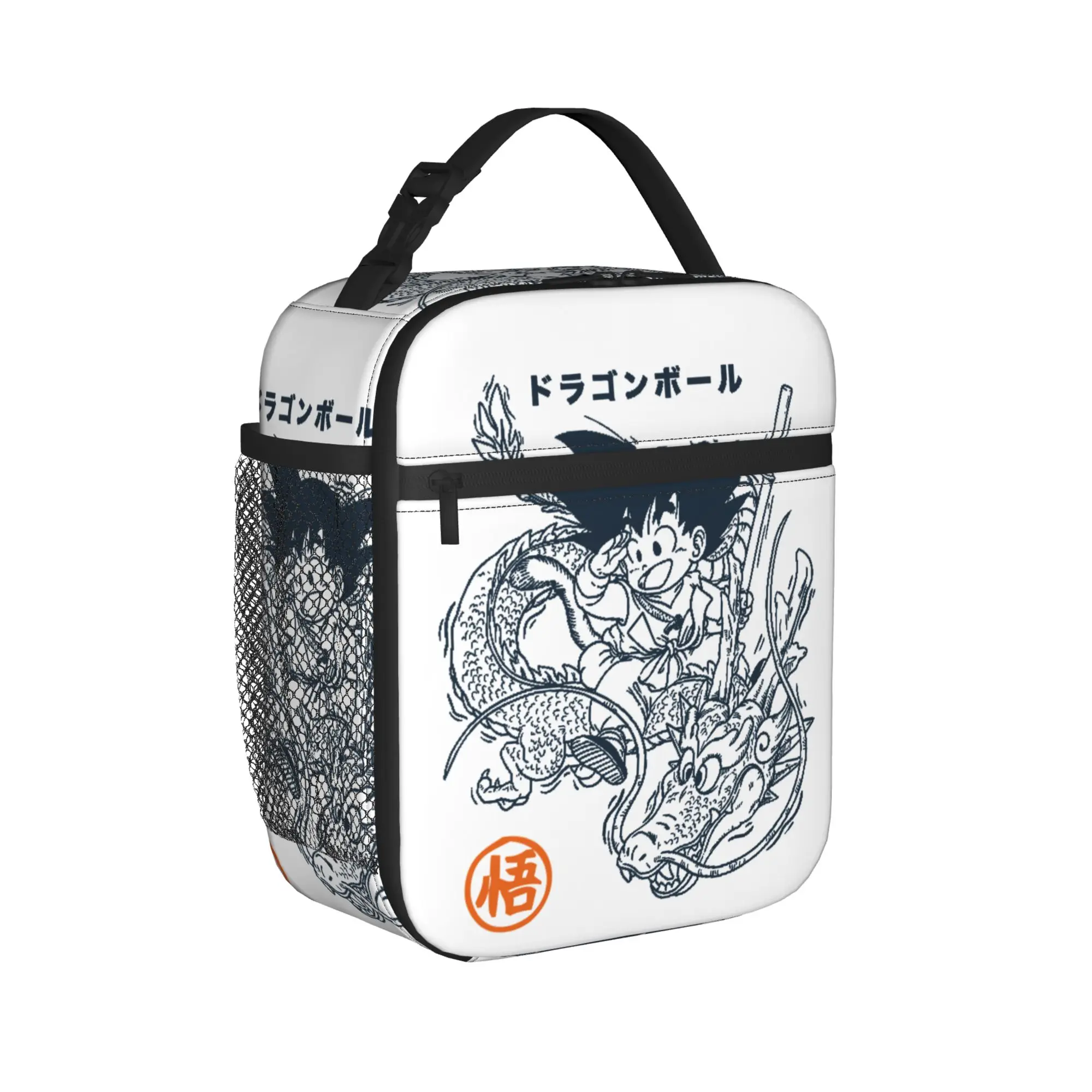 

Изолированные сумки для обедов Goku and Shenron, многоразовые сумки-холодильники, контейнер для обедов Kakarot DBZ, большая сумка-тоут для еды, сумка для работы и путешествий