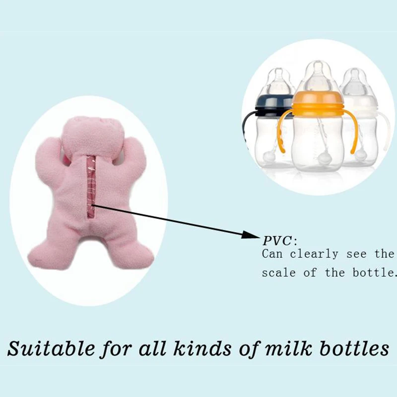 Feeding Bottles Bag Duck Milk Bottle Pouch Cover Toys Kawaii Plush Rabbit Baby Feeding Bottle Keep Warming Bag Baby Feeding Tool