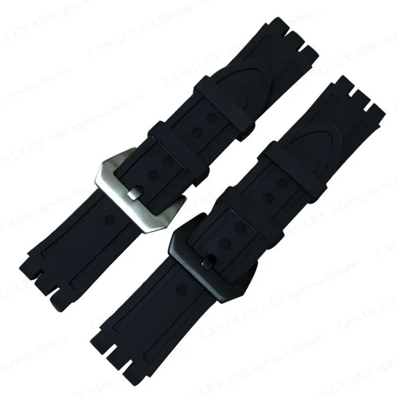 23mm Rubber Strap for Swatch for YOS440 413 424 440 447 Soft Silicone Watchband Waterproof Convex Interface Men Bracelet 23*26mm