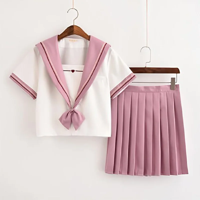 

Japanese Pink JK Uniforms College Middle School Students Sailor Uniforms School JK Uniforms Anime cosplay Students Clothes