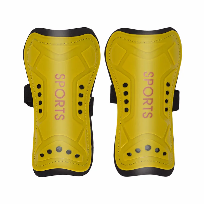 Football Shin Boys Guards Male Perforated Belt Pads Children Light Hard Guard Board Flashboard Guard Sports Gear Soccer Socks