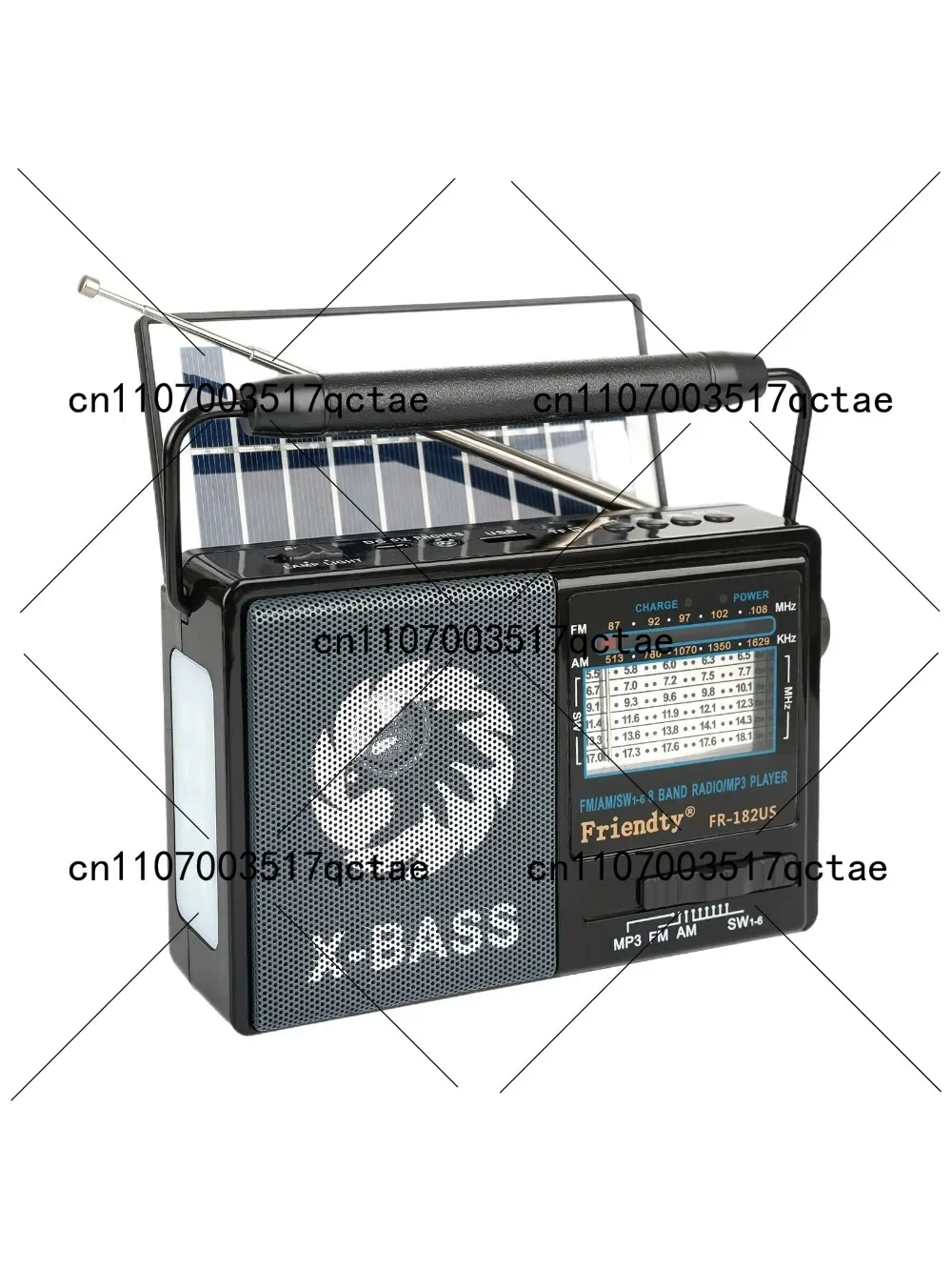

Портативный многофункциональный солнечный фонарь-радиоприемник с поддержкой TF-карт и USB-накопителей, AM/FM/SW1-6, с большим динамиком для использования на открытом воздухе