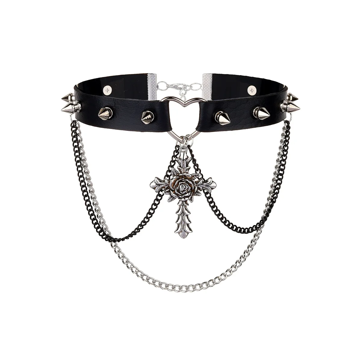 Punk Women Necklaces Choker Cross Necklace Collar Personalized Design Tassel Halloween Spider Pendant Cool Babes Accessories
