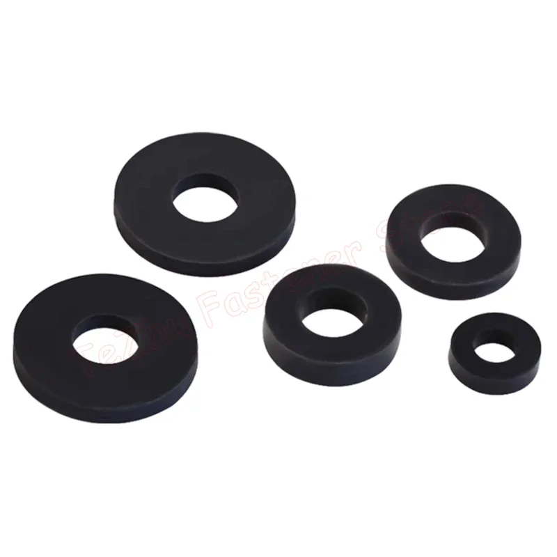 20/100pcs M3 M4 M5 M6 M8 M10 Silicone Screw Gasket Rubber Round Flat Washer Vibration Damping Waterproof Seal Gasket Thick 1-4mm