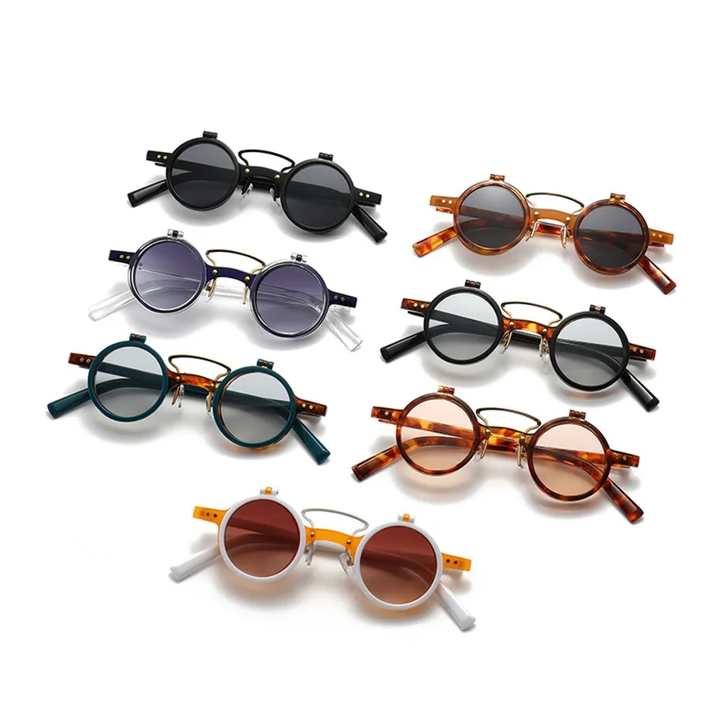 Uv400 Sunglasses Lightweight Fashion Sunglasses Round Frame Sunglasses Fashion For Stage Performance Street  Traveling