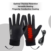 Heated Gloves USB Heated Winter Gloves Touchscreen 3 Temperature Settings Mittens for Hunting Cold Weather Driving Running