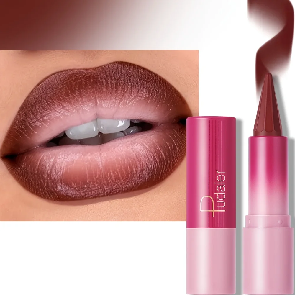 قلم تحديد الشفاه المخملي غير اللامع وأحمر الشفاه - قلم تحديد الشفاه الدقيق ثنائي الاستخدام لألوان ناعمة وطويلة الأمد، قلم تحديد الشفاه والشفاه #2