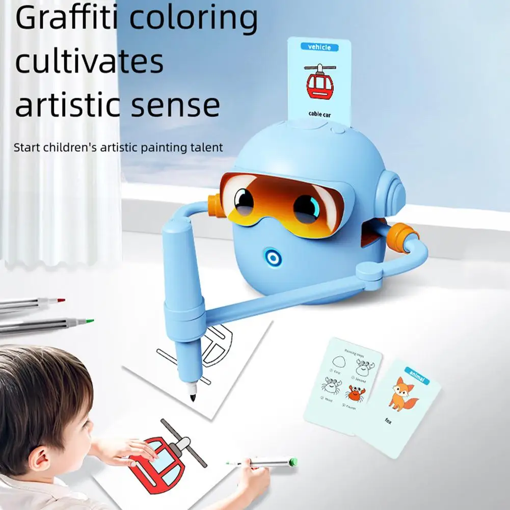 Voicebots Drawing Robot For Kids Voice Interactive Educational Drawing Machine Magic Painting Robot Gift For Boys Girls