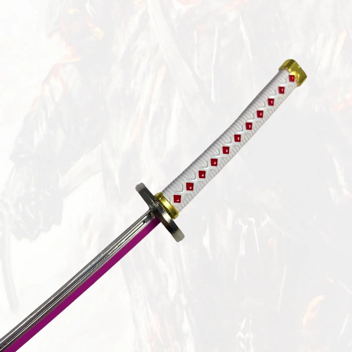 Épée Katana en métal Demon Slayer Kochou Kanae, 9.8 pouces, sabre Katana Original, couteau Ninja, accessoires de Cosplay, jouet accessoire