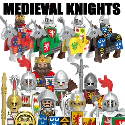 Medieval Military Europe King Soldier Figures Building Blocks Castle Lion Knight Sword Infantry Warrior Bricks Toys Gifts