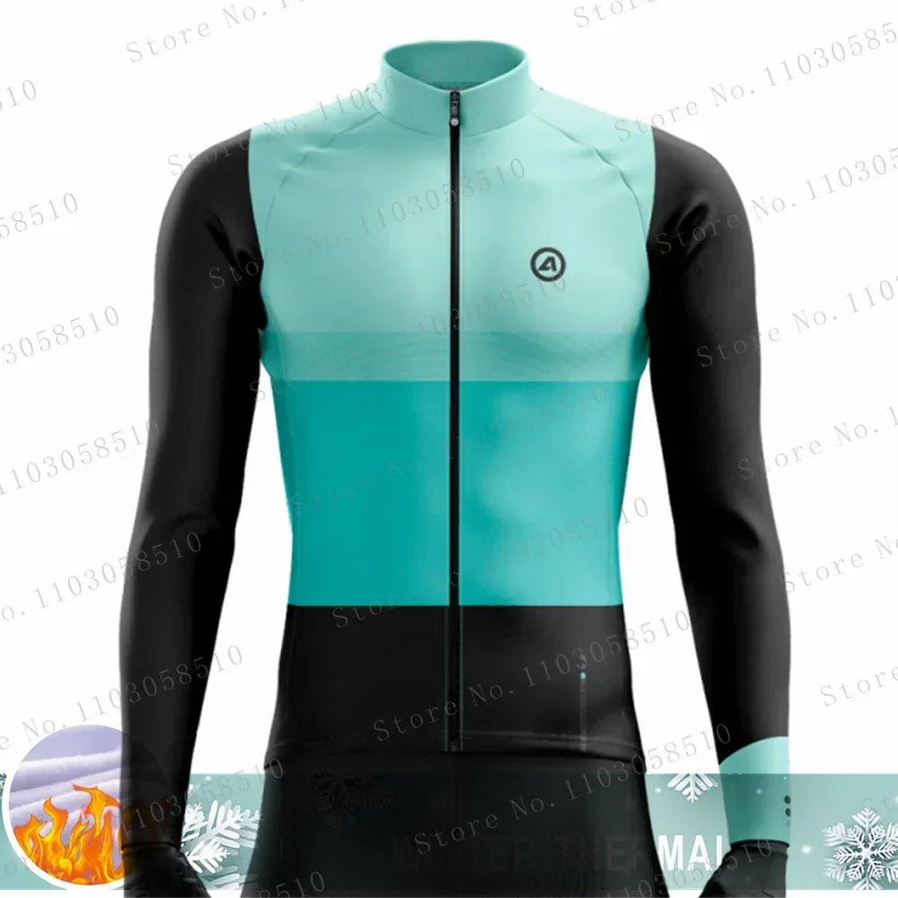 

Зимняя мужская куртка из термофлиса для велоспорта, пальто из джерси для шоссейного MTB, одежда с длинными рукавами, кашемировые топы для велосипеда, Ropa Ciclismo Hombre 2024