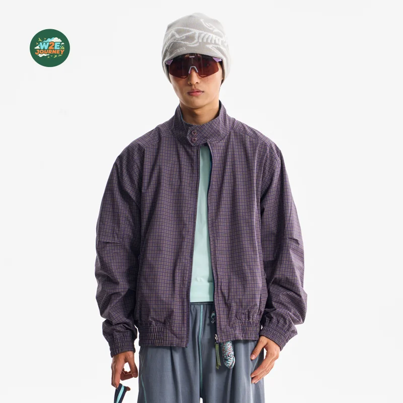 W2EJOURNEY Luxury Quality EU US Size Men'S Jacket Oversize Outdoor Hiking Safari Stand-Up Collar Casual Reversible Jacket