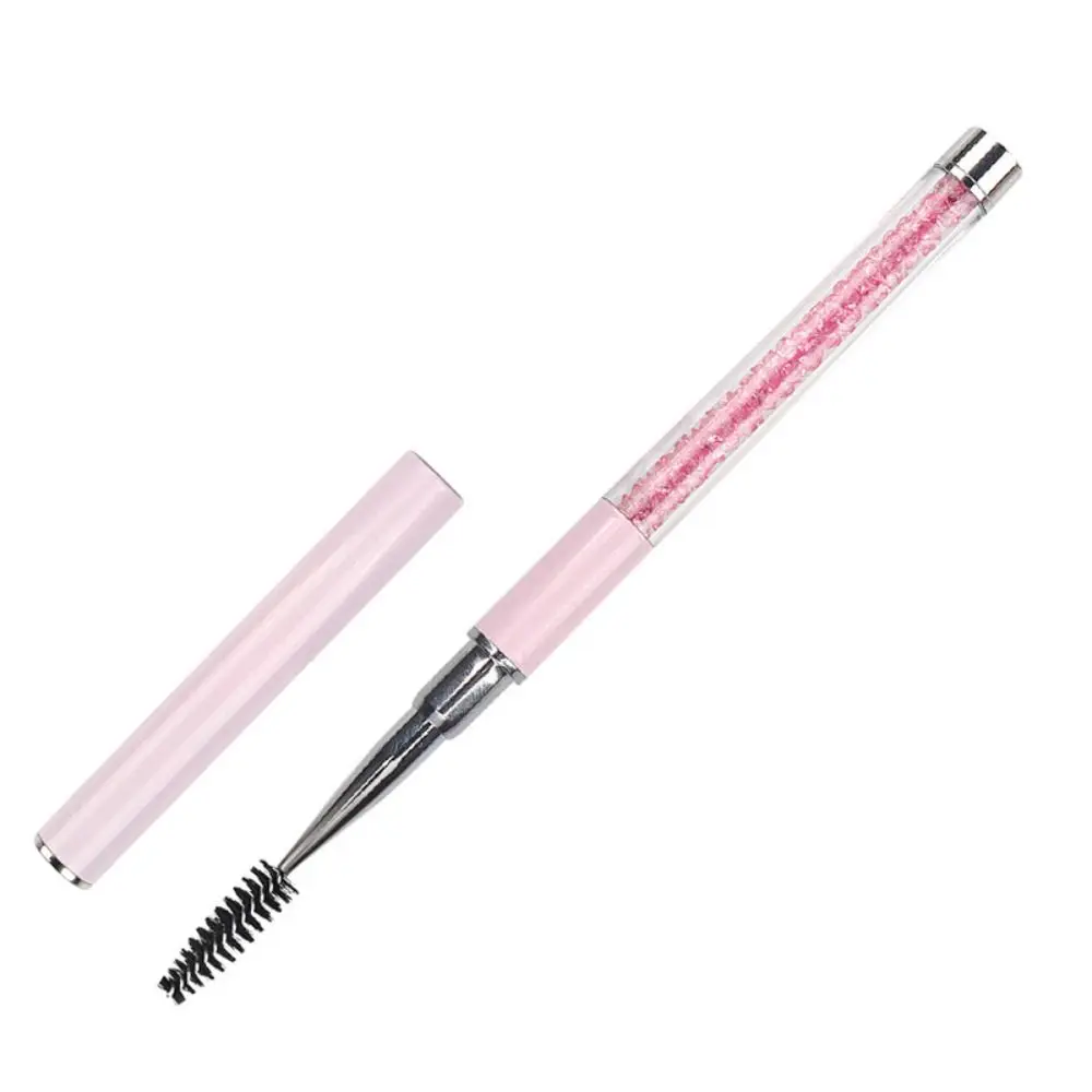Adjustable Radian Grafting Mascara Brush with Cap Round Comb Teeth Tube Eyelash Brush Clear Creative Eyelashes Brushes Comb