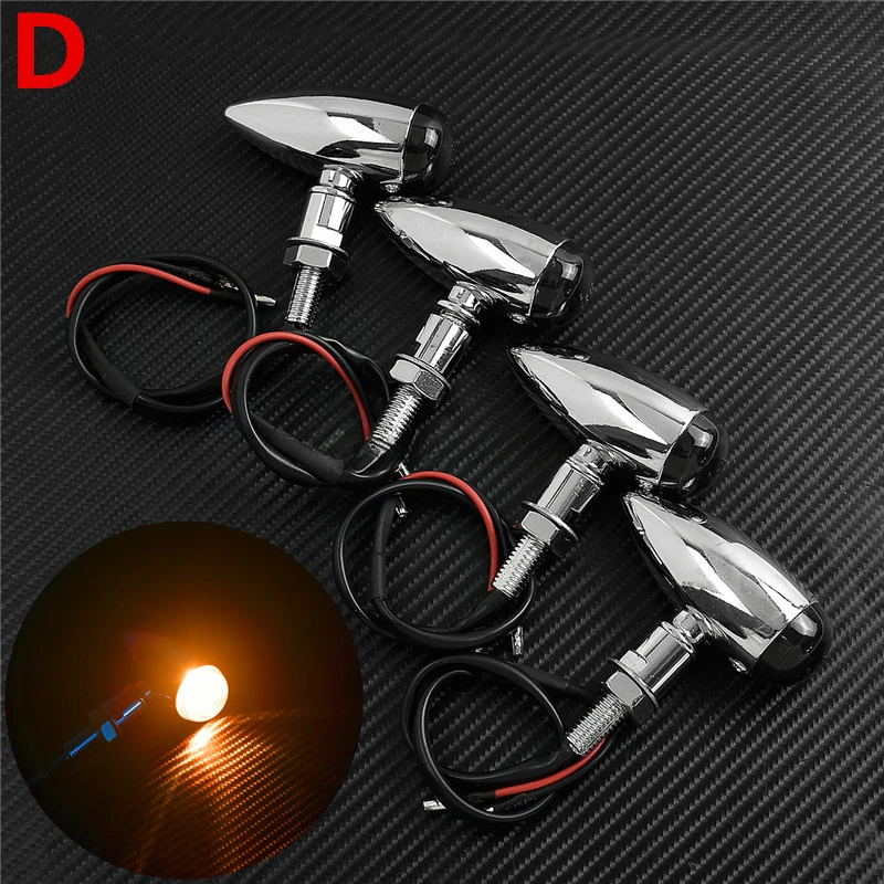 ل هارلي سبورتستر بوبر مروحية صغيرة 4 قطعة EM رصاصة العالمي للدراجات النارية بدوره إشارات مؤشر ضوء العنبر الدخان موتو