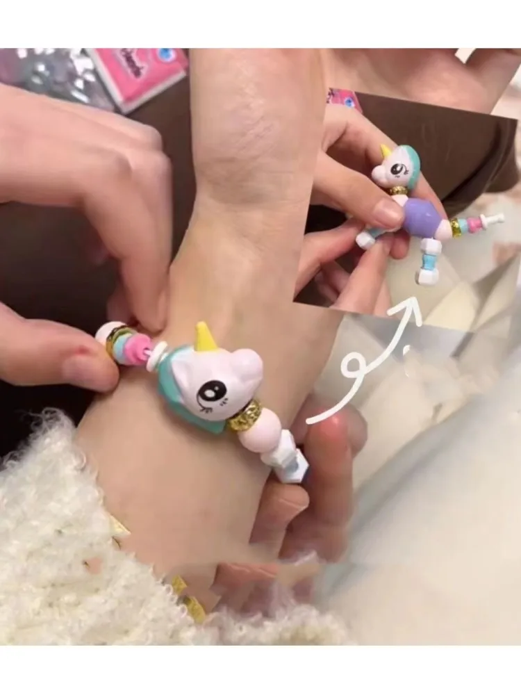 1 pièces bricolage magique polyvalent torsion torsion heureux drôle Pop perles Bracelet Transformation animaux Bracelets transfert animaux licorne jouets