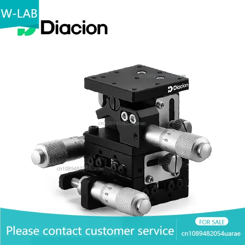 Diacion XYZ40 40x40mm 3-Axis Multi-axis Micrometer Heads Feeding High Precision Manual Positioning Stage Aluminum Alloy