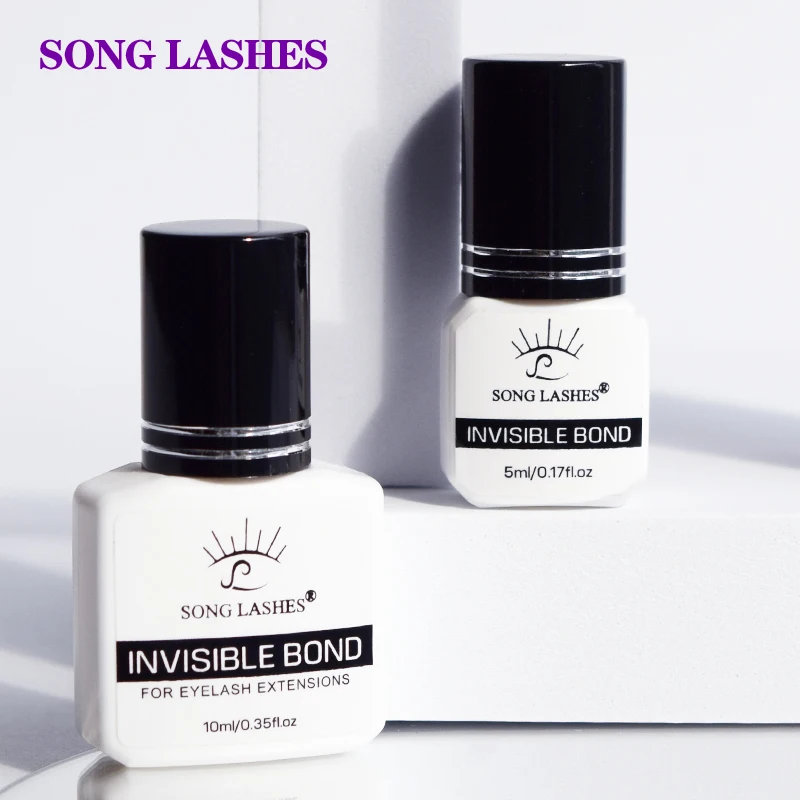 

Song Lashes False Eyelash Extension Glue 5ml/10ml 1 Second Fast Drying Strong Viscosity Light Blue lashes Makeup Supplies