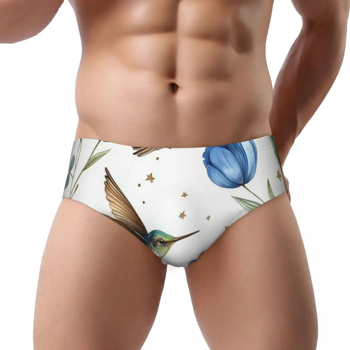 

Tulips And Hummingbirds Male Triangle Panties Soft Boxer Underpants Short Underwear for Homme Man Boyfriend Gift