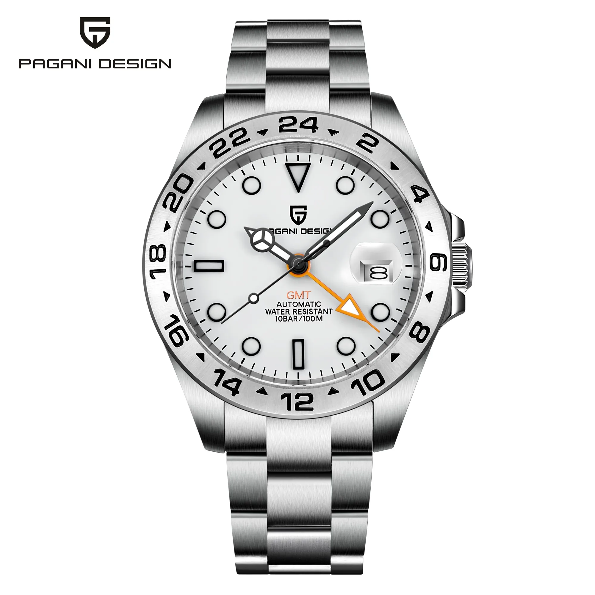 PAGANI DESIGN 2026 New V2 GMT Automatic Machinery Men Watch PD1682 Sapphire Crystal 10 Bar Waterproof Stainless Steel Pagani Des
