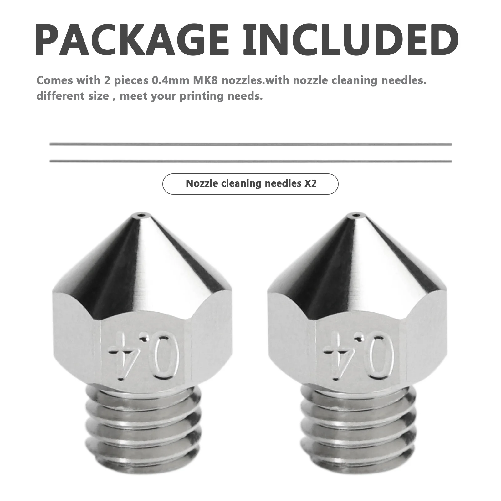 MK8 Plated Copper Nozzle Durable Non-stick High Performance M6 Thread For 3D printers For CR10 Hotend ENDER3