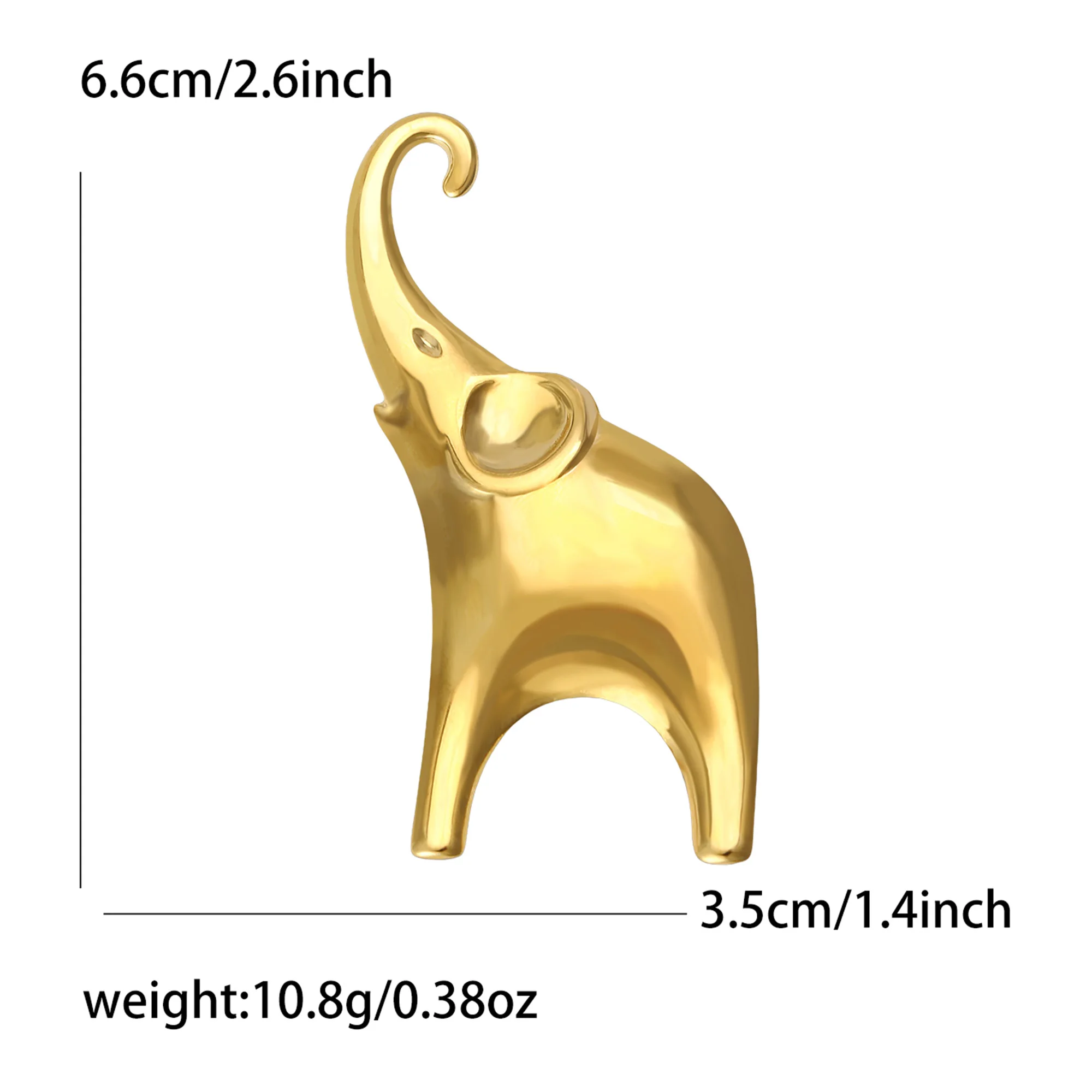 Klassische Elefanten-Brosche aus Edelstahl für Damen und Herren, Tier-Anstecknadeln, Geschenke für Freunde, Events, Partys, neue Schmuck-Accessoires – Detail 3