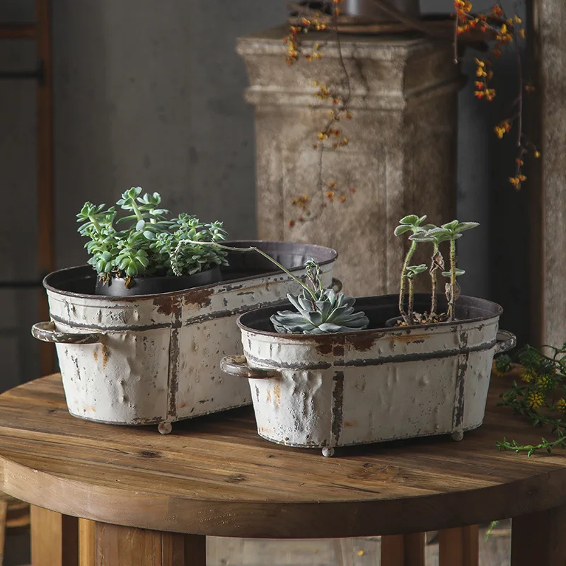 Retro old flower shop decoration breeding pot European classical restaurant decoration studio props outdoor garden flower pot