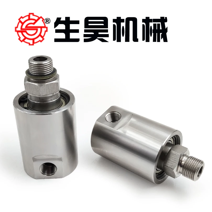 Stainless steel universal rotary joint for high-pressure hydraulic oil pipe of excavator pavement rammer and dynamic compactor