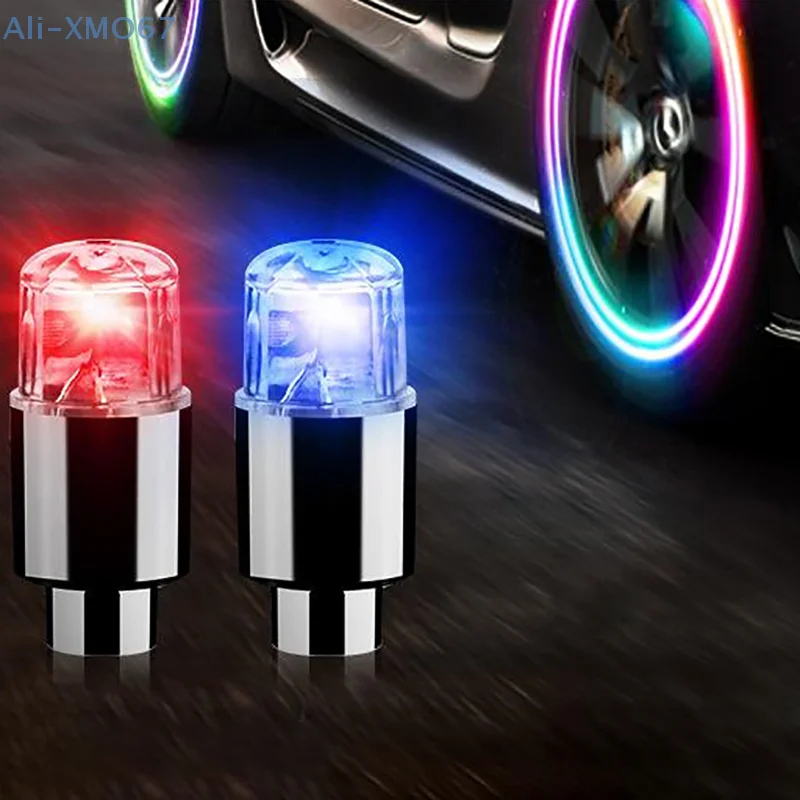 4Pcs Tire Valve Cap Lights Durable Tire Lights For Car Air Valve Caps With Lights For Motorcycles Bicycles Electric Vehicles