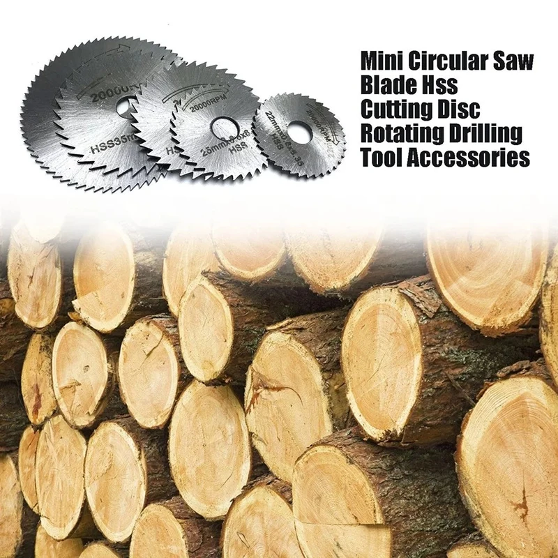 6Pcs Mini Circular Saw Blade Hss Cutting Disc Rotating Drilling Tool Accessories For Wood Plastic And Aluminum