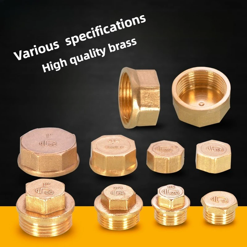 1 قطعة النحاس 1/2 "3/4" 1 "الذكور والإناث موضوع الأنابيب النحاسية عرافة رئيس نهاية غطاء التوصيل المناسب مقرنة لخطوط المياه ، HVAC والسباكة