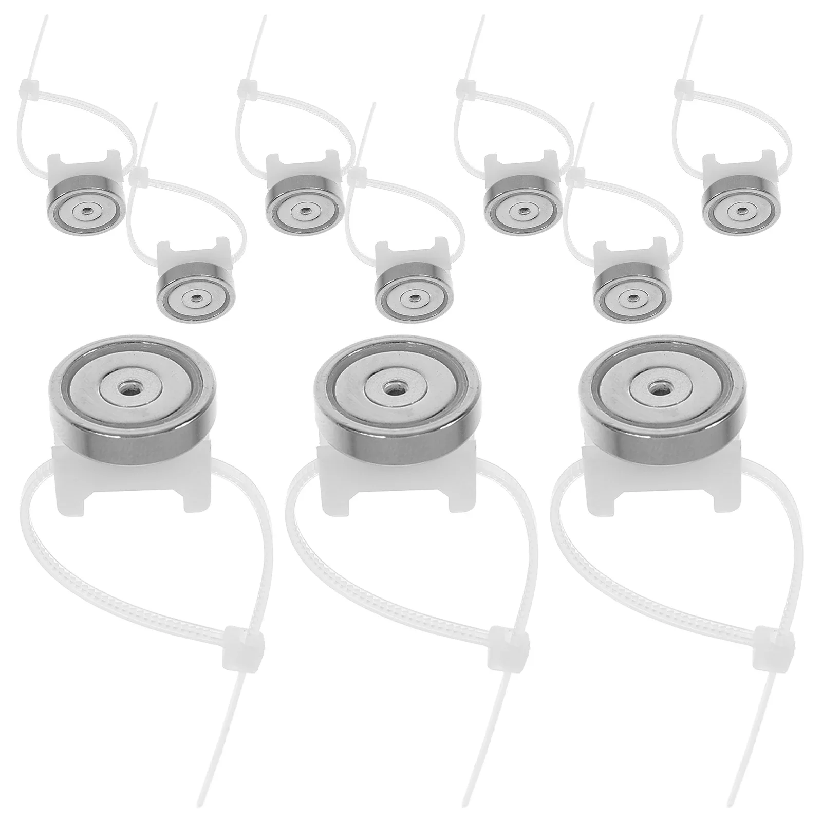 10Pcs Magnetic Mount Stable Zip Tie for Cable Organizer Kit Nylon Ties Base with Stable Wire Fixing Seat Car Wiring Strip Wall