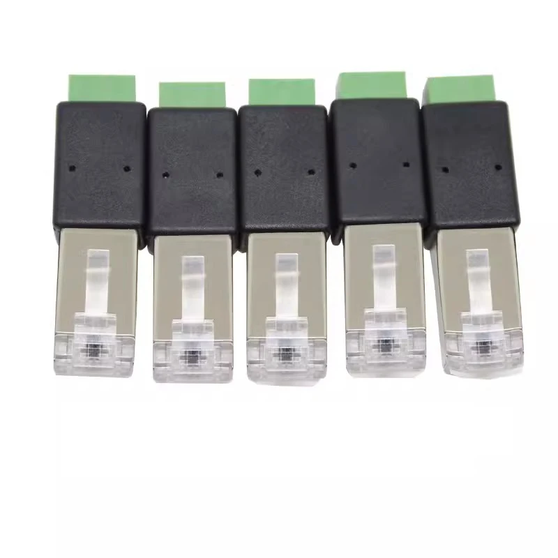 RJ45 TO 2PIN 4PIN  Terminal Rs485 Network Adapter RJ45 connector RJ45 Male to 485  Connector Splitter For CCTV DVR