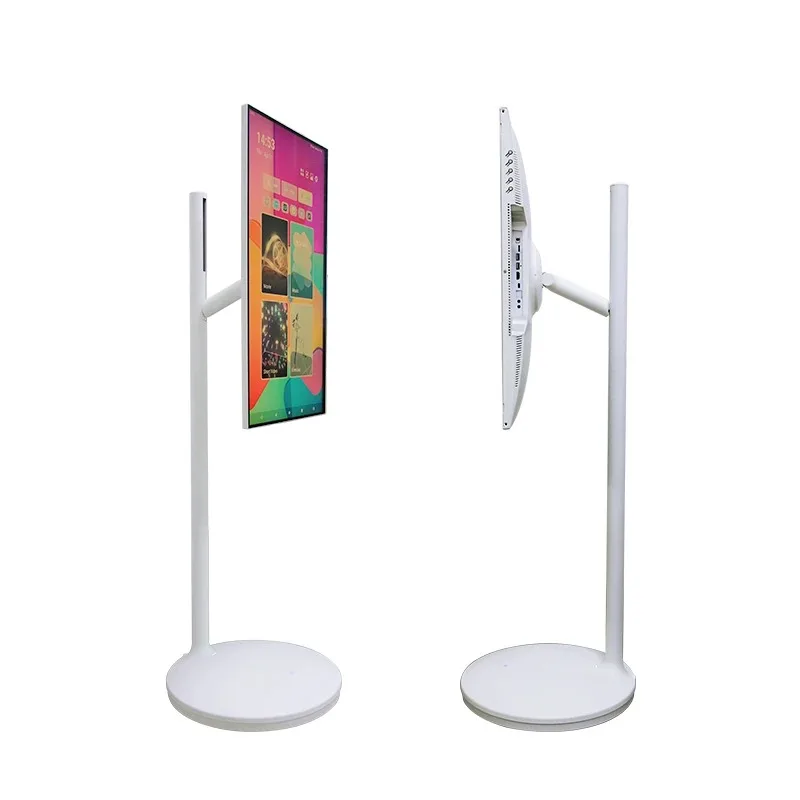 

【Hot Sale】Portable Live Display 24-32 Inc H Touch Android TV Byside Mobile Stand Battery Movable Digital Screen