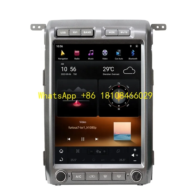 

Qualcomm Android Tesla Screen Multimedia for Ford F150 Raptor 2009-2014 GPS Navi Head Unit Carplay Android Auto 4G