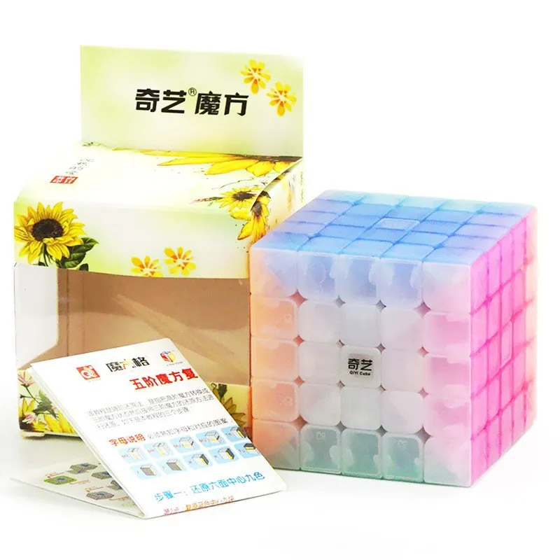 QiYi 3x3x3 Jelly Magic Cube Cubo Magico 3X3 3Layers Speed Puzzle Cube Professional Cube Antistress Toys For Children Gift