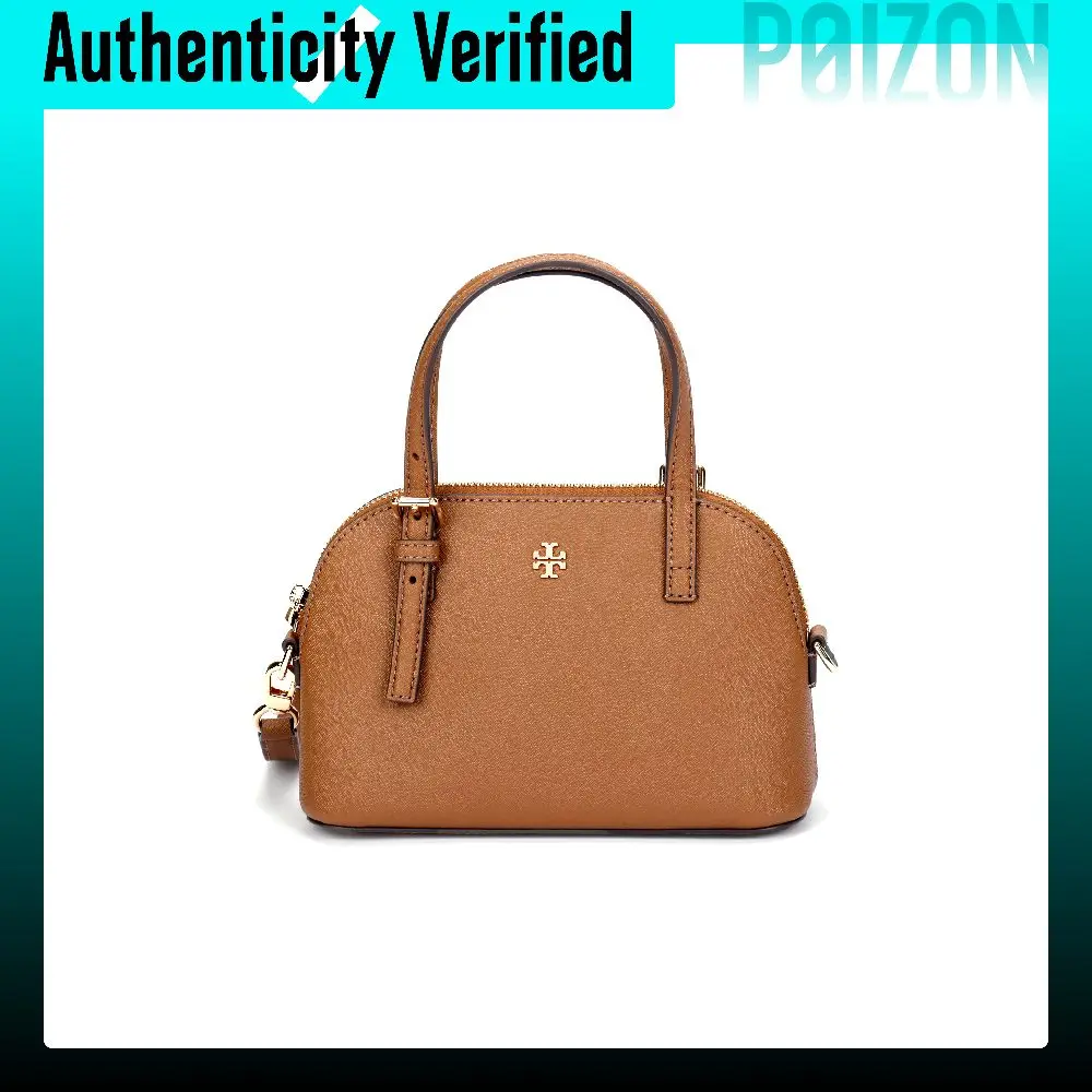 TORY BURCH Tory Burch Emerson Leather Dome Bag, Shoulder Bag, Crossbody Bag, Handbag Women's Camel 149694-909