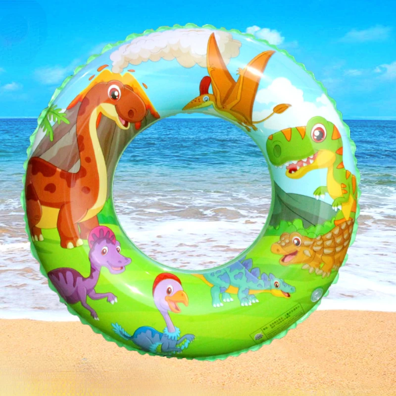 Swimming Ring Toy Inflatable Dinosaur Swimming Ring Thickened PVC Summer Beach Float Toy Swimming Circle Pool Floats for Adults